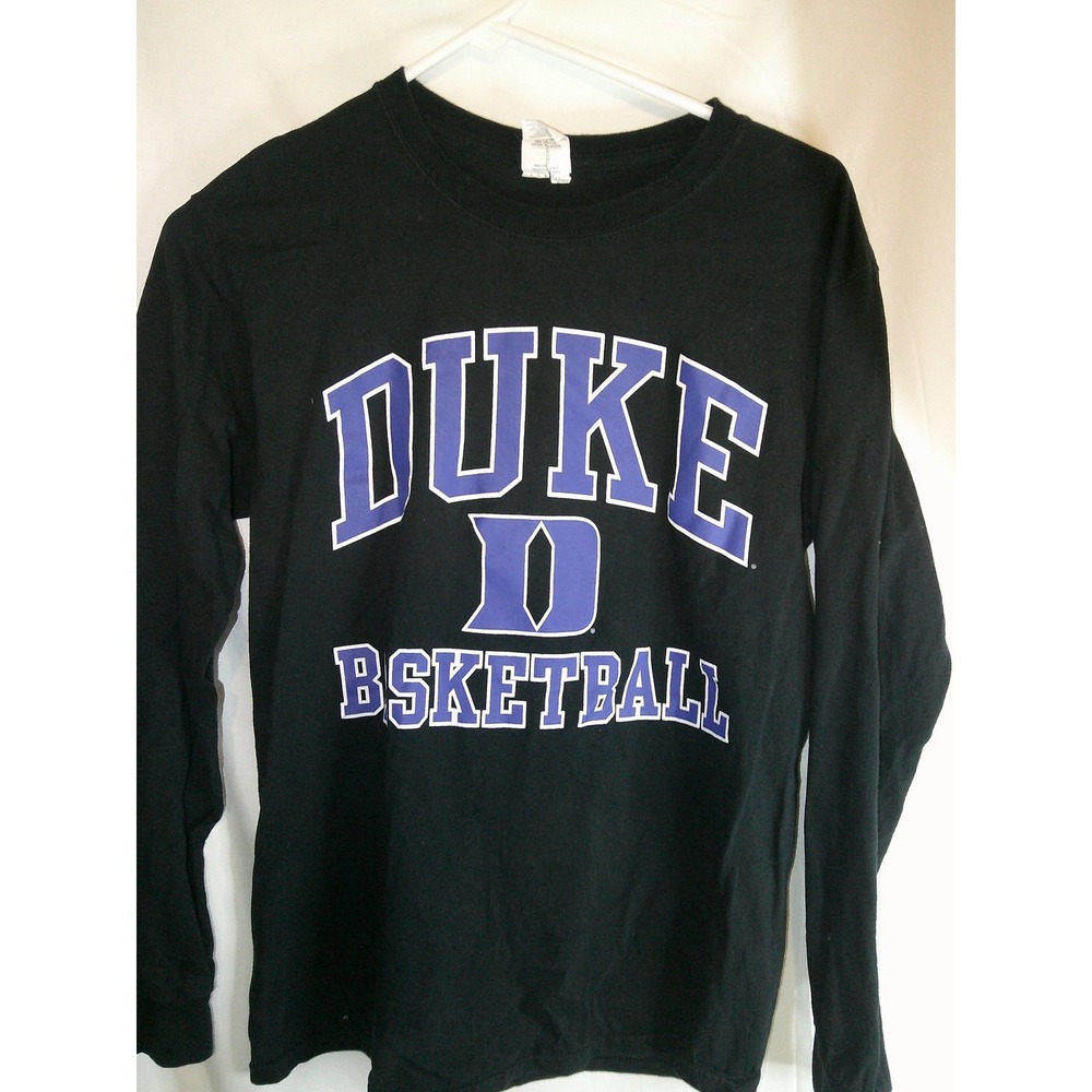Gildan Duke Basketball‎ Long Sleeve T-Shirt Blue Devils Black Small